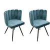 Image de Chaises - Home Deco Factory - Ariel - Velours - Bleu