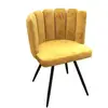 Image de Fauteuil En Velours Jaune H 50 Cm Ariel