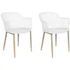 Image de Lot de 2 fauteuils - home deco factory - malaga - blanc