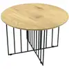 Image de Table Basse Industrielle Bois Et Métal Maverick - Diam. 70 X H. 45 Cm - Noir