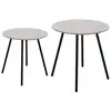 Image de Lot de 2 tables gigognes - home deco factory - pluton - effet granit - gris