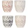 Image de 4 Mugs Design Ethnique Mirage - 250 Ml - Blanc