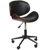 Image de Chaise De Bureau Réglable Design Rétro Reno - Noir Effet Vielli