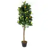 Image de Plante artificielle - home deco factory - citronnier - vert et jaune