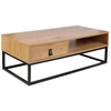 Image de Table Basse - Home Deco Factory - Abbott - Bois Et Métal - Marron Et Noir