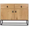 Image de Buffet - home deco factory - abbott - bois et métal - marron et noir