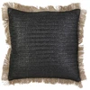 Image de Coussin - Home Deco Factory - Raphia - Déhoussable - Beige Et Noir