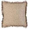 Image de Coussin - HOME DECO FACTORY - Déhoussable - Franges - Beige et Or