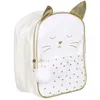 Image de Sac À Dos - THE CONCEPT FACTORY - Chat - Blanc et Or