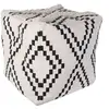Image de Pouf Ethnique Design Berbère Mirage - Blanc