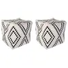 Image de Lot de 2 poufs - home deco factory - mirage - berbères - ultra-confortables