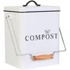 Image de Poubelle De Compostage - Je Cherche Une Idee - Métal - 5 L - Blanc Et Noir