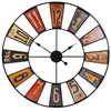 Image de Horloge - home deco factory - recyclerie - décorative - multicolore PD10865
