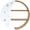 Image de Étagère - Home Deco Factory - Demi Lune - Design Lune - Blanc Et Bleu