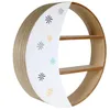 Image de Étagère - HOME DECO FACTORY - Design Lune - Blanc et Bleu