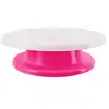 Image de Plateau Tournant - Lily Cook - Déco Gâteau - Rose Et Blanc