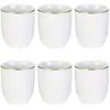 Image de Lot De 6 Tasses Déco "liseré Doré" 8cm Blanc