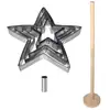 Image de Kit De Pâtisserie - Lily Cook - Sapin De Noël - Étoiles - Marron Et Argent