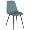 Image de Lot De 4 Chaises - Home Deco Factory - Giulia - Velours Côtelé - Bleu