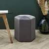 Image de Pouf - Home Deco Factory - Giulia - Velours Côtelé - Gris