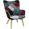 Image de Fauteuil - home deco factory - milano patchwork - confortable - multicolore