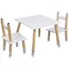 Image de Table Et 2 Chaises - Home Deco Kids - Crayon - Blanc Et Marron