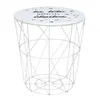 Image de Table dappoint avec rangement - Tête dans les étoiles - D 30 cm - Blanc