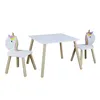 Image de Table et 2 Chaises - HOME DECO KIDS - Lily - Licorne - Multicolore
