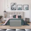 Image de Coffre Banc Pliable - HOME DECO FACTORY - GIULIA - Velours Côtelé - Pratique - Gris
