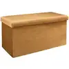 Image de Coffre banc pliable - home deco factory - giulia - velours côtelé - jaune