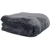 Image de Plaid - Home Deco Factory - Nid Abeille - Sherpa - Gris - 180 X 220 Cm