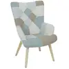 Image de Fauteuil - home deco factory - helsinki - patchwork - confortable - bleu