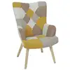 Image de Fauteuil - Home Deco Factory - Helsinki - Patchwork - Jaune