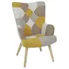 Image de Fauteuil - home deco factory - helsinki - patchwork - jaune