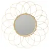 Image de Miroir - Home Deco Factory - Rosace - Rotin - Marron - 56 Cm