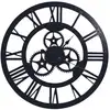 Image de Horloge - Home Deco Factory - Engrenage - Maxi - Murale - Noir
