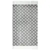 Image de Tapis À Frange Modèle Zeste - Noir Et Blanc - 50 X 80 Cm