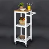 Image de Desserte à Roulettes - Home Deco Factory - Rangement Nomade - Blanc