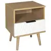 Image de Table de chevet - home deco factory - sven - marron et blanc