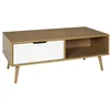 Image de Table Basse - HOME DECO FACTORY - Sven - Moderne - Bois - Marron et Blanc