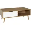 Image de Table basse - home deco factory - sven - moderne - bois - marron et blanc
