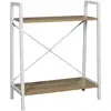 Image de Etagère À 2 Planches En Bois Et Métal - L. 60 X H. 70 Cm. - Blanc