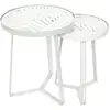 Image de Lot de 2 tables gigognes - home deco factory - blanc