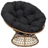 Image de Fauteuil pivotant - Tissu noir - L 86 x P 50 x H 92cm - CANCUN en occasion ou reconditionné