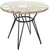 Image de Table De Repas - Home Deco Factory - Surabaya - Ronde - Extérieur - Marron Et Noir