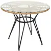 Image de Table de repas - home deco factory - surabaya - ronde - extérieur - marron et noir