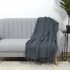 Image de Jeté De Canapé - Home Deco Factory - Gaufré - Gris Anthracite - 120 X 150 Cm