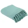 Image de Jeté de canapé - home deco factory - gaufré - vert d'eau