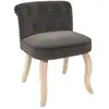 Image de Fauteuil - Home Deco Factory - Eleonor - Velours - Gris