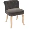 Image de Fauteuil - home deco factory - eleonor - velours - gris